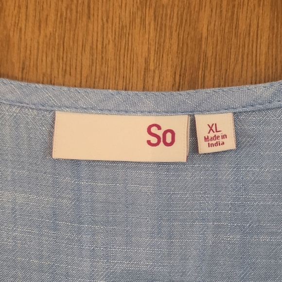 So shirt, size x large, color blue - Picture 3 of 4